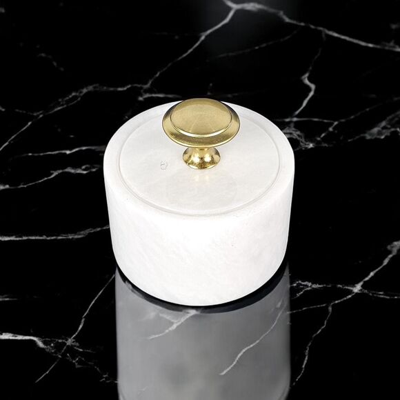 Marble Salt Cellar, Pinch Bowl, Kitchen Pinch Pot, Salt & Pepper Cellars, New - Picture 2 of 10